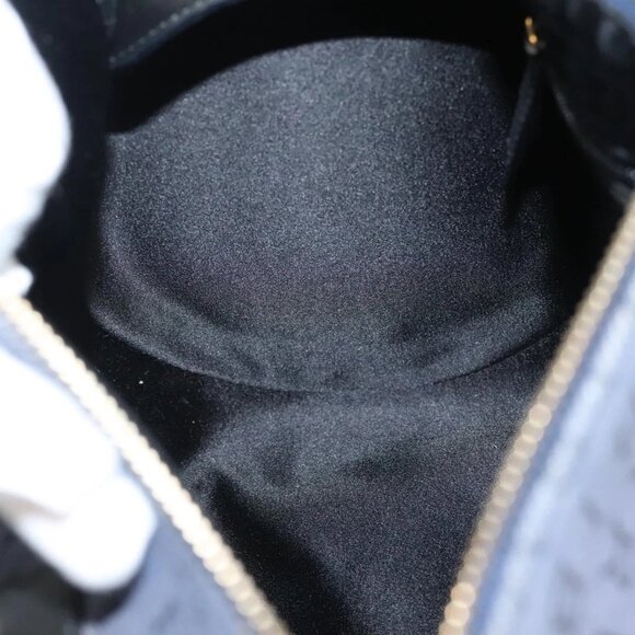 BVLGARI Hand Bag Canvas Navy Gold Auth 121454 - Picture 11 of 16